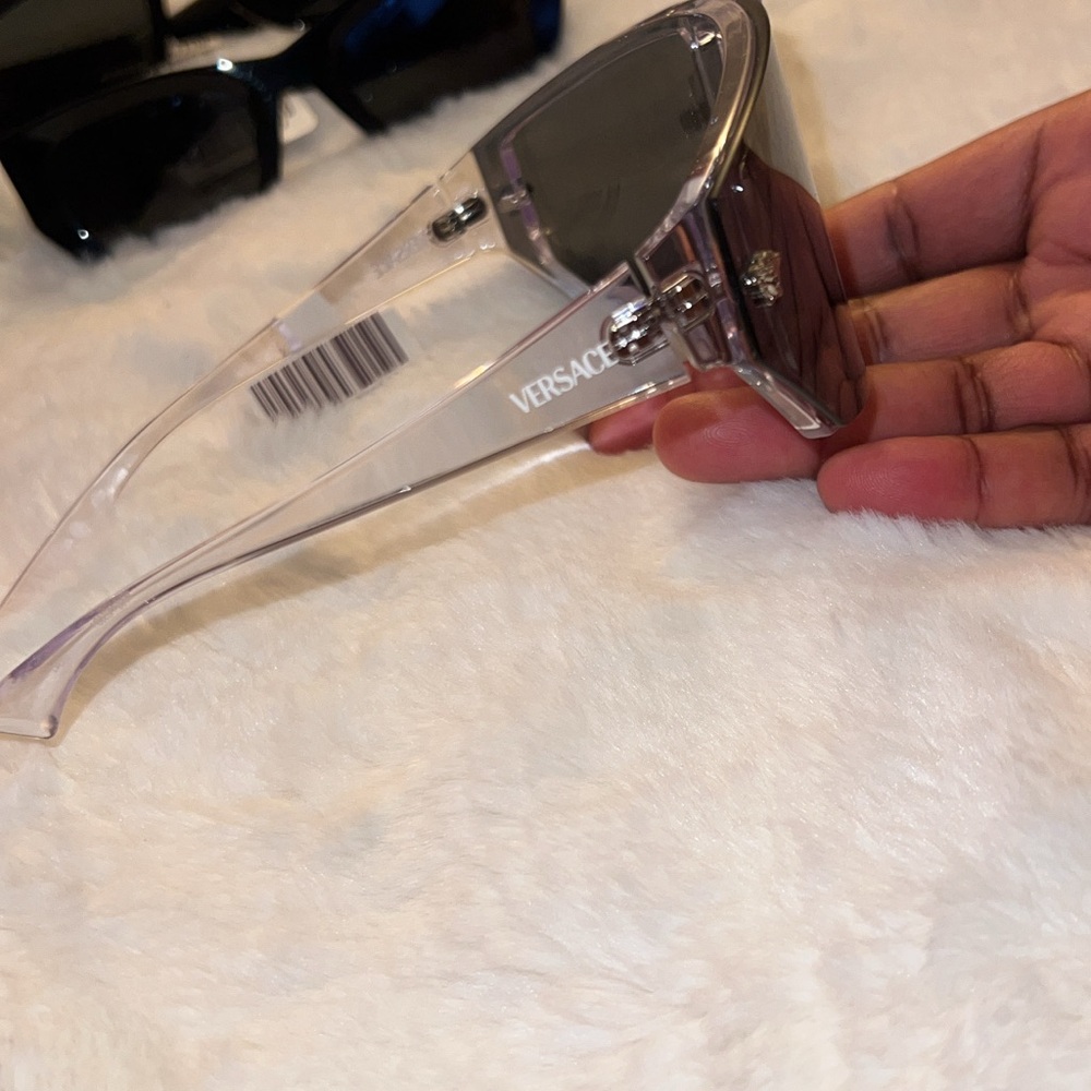 Versace Clear Frame Sunglasses
